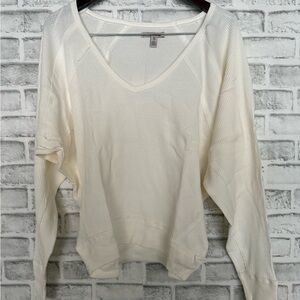 Free People Women's Santa Clara Thermal Top dolman off white Alabaster Size XS